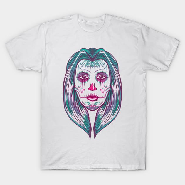 muerte girl T-Shirt by Luckyart11